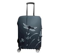 HKMNTGD Housses de bagage de voyage lavables et extensibles avec inscription « There are Stars and Moon on It » - Housse anti-rayures pour valise de 45,7 à 81,3 cm, Silhouette de libellule, S