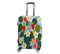 HKMNTGD Housses de bagage de voyage lavables et extensibles avec inscription « There are Stars and Moon on It » - Housse anti-rayures pour valise de 45,7 à 81,3 cm, Fraises et fleurs, XL