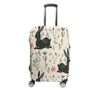 HKMNTGD Housses de bagage de voyage lavables et extensibles avec inscription « There are Stars and Moon on It » - Housse anti-rayures pour valise de 45,7 à 81,3 cm, Motif de contour de lapin, L