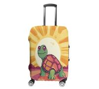 HKMNTGD Housses de bagage de voyage lavables et extensibles avec inscription « There are Stars and Moon on It » - Housse anti-rayures pour valise de 45,7 à 81,3 cm, Tortue au soleil, L