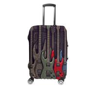 HKMNTGD Housses de bagage de voyage lavables extensibles avec motif de guitare imprimé anti-rayures pour valises de 45,7 à 81,3 cm, Motif guitare., XL