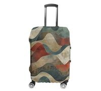 HKMNTGD Housses de bagage de voyage lavables extensibles pour valises de 45,7 à 81,3 cm - Motif chien schnauzer noir - Anti-rayures, Tons et vagues de la terre, XL