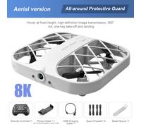 Hknit-Drone Professionnel 8k Avec Caméra Hd 4k,Wifi,Fpv,Télécommande Sûre,Hélicoptère,Mini Pocket Quadcopter,Cadeau De Noël Pour Garçon - Type White-8k-Generique Blanc