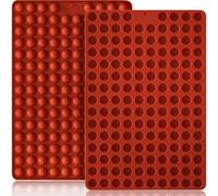HKNMTT Mini moules en silicone en forme de demi-sphère, 296 cavités, moules de cuisson ronds pour friandises pour chiens, collations, bonbons, pépites de chocolat, cire, yaourt, fondu, passe au four,