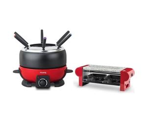 HKOENIG Pack Appareil à Raclette 2 personnes + Fondue Electrique