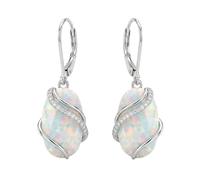 HKPATOP Boucles d'oreilles papillon/libellule/colibri/abeille/chat noir - Boucles d'oreilles en opale - Bijoux pour femme, one size, Argent sterling, Pas de pierre précieuse