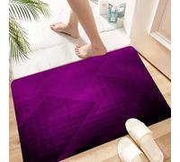 HKPOEQ Tapis Microfibre Extra Doux,Tapis Salle de Bain Antidérapant et Lavable en Machine,Tapis de Douche Absorbant l'eau,Carrés Violets Abstraits dans Une Palette de Couleurs délavées,60x90cm