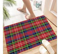 HKPOEQ Tapis Microfibre Extra Doux,Tapis Salle de Bain Antidérapant et Lavable en Machine,Tapis de Douche Absorbant l'eau,Motifs à Carreaux carrés et colorés, Lignes entrelacées variées, moti,40x60cm