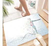 HKPOEQ Tapis Microfibre Extra Doux,Tapis Salle de Bain Antidérapant et Lavable en Machine,Tapis de Douche Absorbant l'eau,Anatomie Humaine, Corps moléculaire psychédélique numérique Issu de l,40x60cm