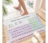 HKPOEQ Tapis Microfibre Extra Doux,Tapis Salle de Bain Antidérapant et Lavable en Machine,Tapis de Douche Absorbant l'eau,Tableau périodique des éléments avec Les 4 Nouveaux éléments (Nihoniu,60x90cm