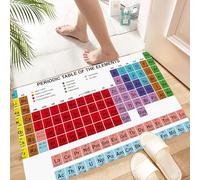 HKPOEQ Tapis Microfibre Extra Doux,Tapis Salle de Bain Antidérapant et Lavable en Machine,Tapis de Douche Absorbant l'eau,Tableau périodique des éléments, Enlightenment Learning for Children',40x60cm