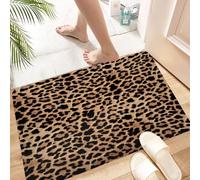 HKPOEQ Tapis Salle de Bain Antiderapant,Extra Doux,Lavable en Machine,Absorbant l'eau de Bain,Tapis de Chambre,Motif Peau de léopard pour Un Travail sans Couture imprimé,60x100 cm