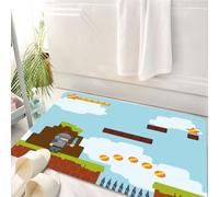 HKPOEQ Tapis Salle de Bain Antidérapant,Moelleux en Microfibre,Absorbant l'eau,Lavable en Machine,pour Douche,Jeux vidéo, Arcade World Kids 90's Fun Knight Them,50x80 cm