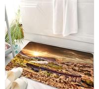 HKPOEQ Tapis Salle de Bain Antidérapant,Moelleux en Microfibre,Absorbant l'eau,Lavable en Machine,pour Douche,Wizard School Express Célèbre Chemin de Fer à Vapeur Superbe Vue Campagne Glenfi,50x80 cm