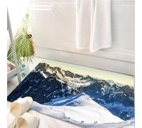 HKPOEQ Tapis Salle de Bain Antidérapant,Moelleux en Microfibre,Absorbant l'eau,Lavable en Machine,pour Douche,Mont Blanc Chamonix Alpes françaises France Europe Touristes Escalade Montagne,50x80 cm