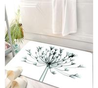 HKPOEQ Tapis Salle de Bain Antidérapant,Moelleux en Microfibre,Absorbant l'eau,Lavable en Machine,pour Douche,Fleur aux Rayons X, Image aux Rayons X d'un Arbre à Fleurs, Un Regard inhabituel,50x80 cm