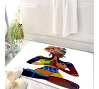 HKPOEQ Tapis Salle de Bain Antidérapant,Moelleux en Microfibre,Absorbant l'eau,Lavable en Machine,pour Douche,Les Gens dans Le Style Ethnique de Prier Leurs Dieux,50x80 cm