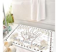 HKPOEQ Tapis Salle de Bain Antidérapant,Moelleux en Microfibre,Absorbant l'eau,Lavable en Machine,pour Douche,Art de la chiromancie, Main de chiromancie, Art Mural de chiromancie, chiromanci,50x80 cm