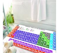 HKPOEQ Tapis Salle de Bain Antidérapant,Moelleux en Microfibre,Absorbant l'eau,Lavable en Machine,pour Douche,Tableau périodique des éléments, Tableau des éléments classés par Type, éléments,50x80 cm