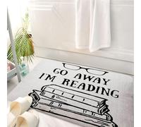 HKPOEQ Tapis Salle de Bain Antidérapant,Moelleux en Microfibre,Absorbant l'eau,Lavable en Machine,pour Douche,s'il Vous plaît, partez, Je lis, Logo, Signe, Citations inspirantes et sition TY,50x80 cm
