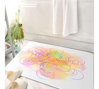 HKPOEQ Tapis Salle de Bain Antidérapant,Moelleux en Microfibre,Absorbant l'eau,Lavable en Machine,pour Douche,Géométrie sacrée, arrière-Plan Abstrait. Alchimie, Religion, philosophie, Spirit,50x80 cm