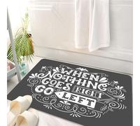 HKPOEQ Tapis Salle de Bain Antidérapant,Moelleux en Microfibre,Absorbant l'eau,Lavable en Machine,pour Douche,Citation, Message inspirant Quand Rien ne va Bien,50x80 cm