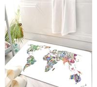 HKPOEQ Tapis Salle de Bain Antidérapant,Moelleux en Microfibre,Absorbant l'eau,Lavable en Machine,pour Douche,Divers Billets de Banque du Monde illustrant l'économie Mondiale sous la Forme d,50x80 cm