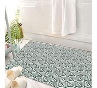 HKPOEQ Tapis Salle de Bain Antidérapant,Moelleux en Microfibre,Absorbant l'eau,Lavable en Machine,pour Douche,Modèle de Conception de Style Traditionnel, modèle Vert, modèles de Produits Cul,50x80 cm