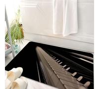 HKPOEQ Tapis Salle de Bain Antidérapant,Moelleux en Microfibre,Absorbant l'eau,Lavable en Machine,pour Douche,Piano, Clavier de Piano en Gros Plan, Laisse entrevoir des possibilités infinies,50x80 cm