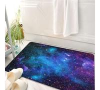 HKPOEQ Tapis Salle de Bain Antidérapant,Moelleux en Microfibre,Absorbant l'eau,Lavable en Machine,pour Douche,Nébuleuse et Couleurs époustouflantes, Paysage Cosmique de Nuages de mica intera,50x80 cm