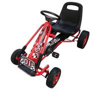 HKPWRBFG Go kart enfant rouge siège réglable axe pendule | Avec roue libre commutable, boîte à chaîne fermée, sûr sur le terrain
