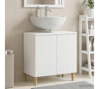 HKQWPBF Arnhem Armoire de lavabo en bois Blanc 59,5 x 31,5 x 59 cm | Porte réversible, surface facile d'entretien, résistante à l'humidité, peu encombrante, spacieuse