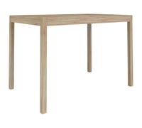 HKQWPBF Table à manger 110 x 70 x 75 cm en bois massif d'acacia | Bois d'acacia massif, cadre en bois, grand plateau de table, 110 x 70 x 75 cm, instructions de montage incluses (français non