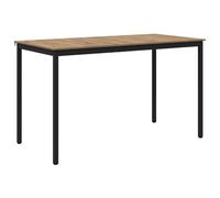 HKQWPBF Table à manger en bois à angle droit avec pieds en métal | Pour cuisine et salle à manger, design moderne, forme rectangulaire, pieds en métal, cadre stable, nettoyage facile