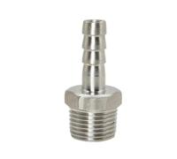 HKSDKABOP 304 Accessoires d'acier Inoxydable, Raccord mâle à Embout cannelé en Acier Inoxydable 304 for Tuyau d'eau 1/2 po 3/8 BSP(12MM*1/4INCH)