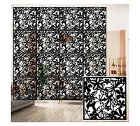 HKSDKABOP accrocher l'écran de séparation des Chambres, Panneau de séparation Suspendu en PVC 40 x 40 cm, Multicolore, Lot de Plusieurs Panneaux(Black,24pcs)