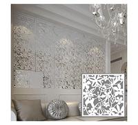 HKSDKABOP accrocher l'écran de séparation des Chambres, Panneau de séparation Suspendu en PVC 40 x 40 cm, Multicolore, Lot de Plusieurs Panneaux(White,16pcs)