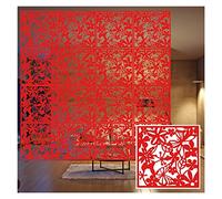 HKSDKABOP accrocher l'écran de séparation des Chambres, Panneau de séparation Suspendu en PVC 40 x 40 cm, Multicolore, Lot de Plusieurs Panneaux(Rosso,18pcs)