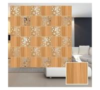 HKSDKABOP accrocher l'écran de séparation des Chambres, Panneaux de séparation Suspendus en Bois et Plastique Naturel, Plusieurs Tailles avec Accessoires(Natural-b,15Pcs)