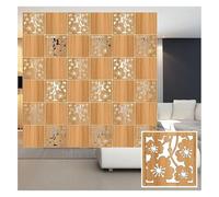 HKSDKABOP accrocher l'écran de séparation des Chambres, Panneaux de séparation Suspendus en Bois et Plastique Naturel, Plusieurs Tailles avec Accessoires(Natural-a,29Pcs)