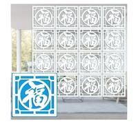 HKSDKABOP accrocher l'écran de séparation des Chambres, Panneaux muraux Suspendus en Bois et Plastique, séparateur de pièce, Blanc, Lot de 12 à 100 pièces(White-b,26Pcs)