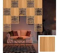 HKSDKABOP accrocher l'écran de séparation des Chambres, Paravent Pliable en Bois et Plastique, Couleur Naturelle, Plusieurs Tailles, 29 x 29 cm(Natural B,13Pcs)