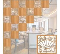 HKSDKABOP accrocher l'écran de séparation des Chambres, Paravent Pliable en Bois et Plastique, Couleur Naturelle, Plusieurs Tailles, 29 x 29 cm(Natural a,17Pcs)