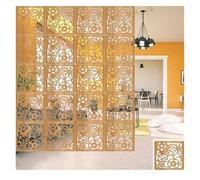 HKSDKABOP accrocher l'écran de séparation des Chambres, Paravent Suspendu en Bois et Plastique, épaisseur 5 mm, Naturel, Lot de Plusieurs Tailles(Natural-a,4Pcs)