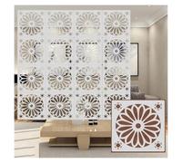 HKSDKABOP accrocher l'écran de séparation des Chambres, Paravent Suspendu en Bois et Plastique imperméable, gravé, Naturel, Plusieurs Tailles Disponibles(29x29cm,15Pcs)