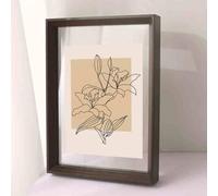 HKSDKABOP Boîte Flottante en Bois, Cadre d'affichage Flottant Transparent Double Face en Acrylique Multicolore, Plusieurs Tailles(Black Walnut,Square 10 inches)