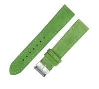 HKSDKABOP bracelet en cuir rétro, Bracelet de montre universel en cuir suédé, boucle en acier inoxydable, multicolore, 18/20/22 mm, unisexe(Green,22mm)