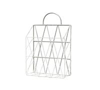 HKSDKABOP Magazines de métaux, Wall Mounted Nordic Iron Magazine Rack Multicolor(White Handle)