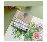 HKSDKABOP Palette de mélange de peinture, Coffret de peinture aquarelle en acier inoxydable avec grilles 0,5 ml et 1 palette vide portable(1mlx16 Grid)