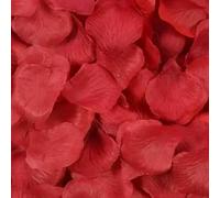 HKSDKABOP Pétales de Rose artificiels, 100/10000 pièces de pétales Soie Rouges for la Saint-Valentin, Une fête Mariage Romantique, décoration(Deep Red,500PCS (5Pack))
